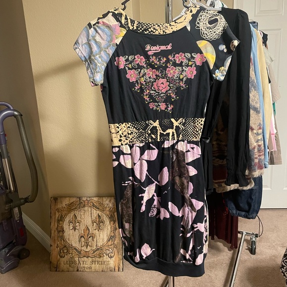 Desigual Pink and Blue Ruffled Top - Picture 3 of 4